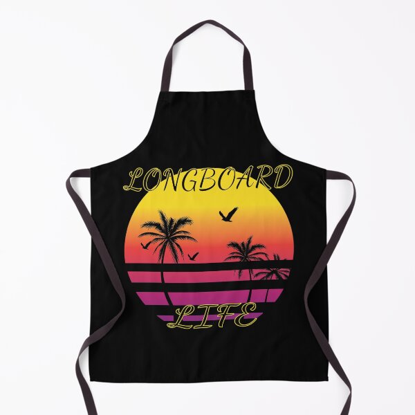 Item preview, Longboard longboarding longboarding retro palm trees designed and sold by gloryandbliss.