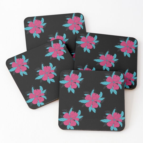 Artikelvorschau, Rosa und blaue Blumen entworfen und verkauft von MadeByAbs.