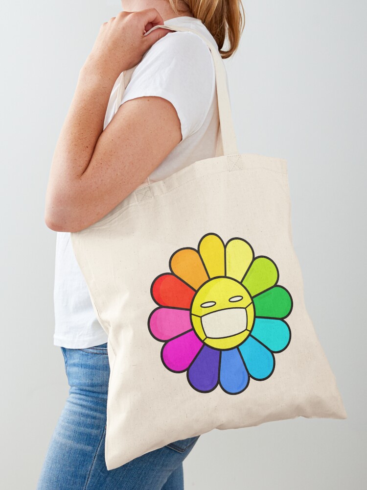 Takashi Murakami Flowers Happy Smile Flower posters Tote Bag