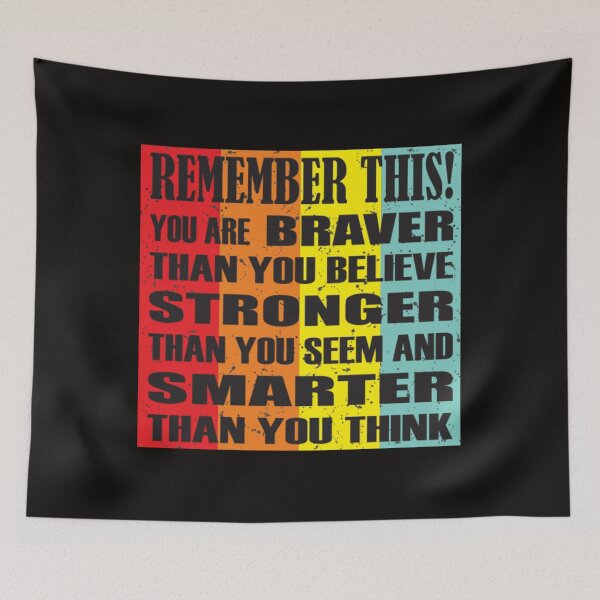 Item preview, You Are Braver Than You Believe Stronger Than You Seem and Smarter Than you Think Vintage designed and sold by KamillotLarkine.