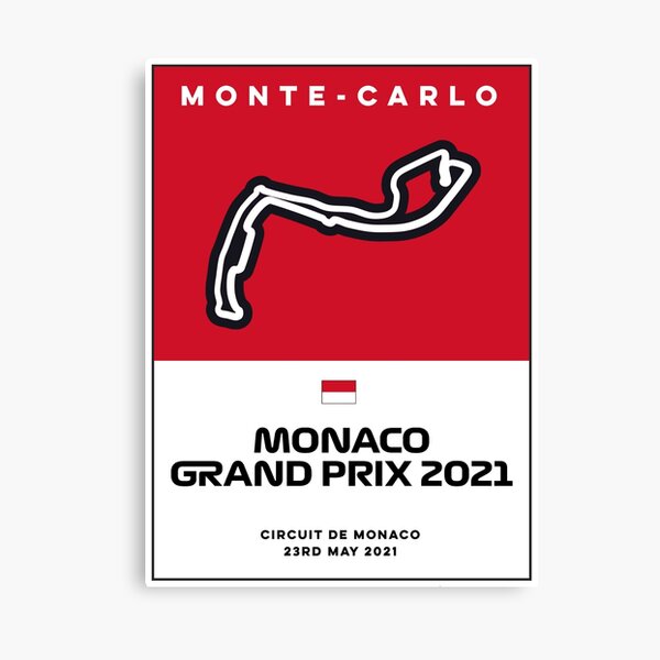 Grand Prix de Monaco F1 2021 Impression sur toile
