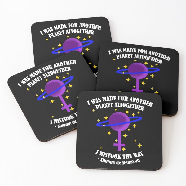 Item preview, Simone de Beauvoir I Was Made for Another Planet Quote Venus designed and sold by Dr-Faustus.