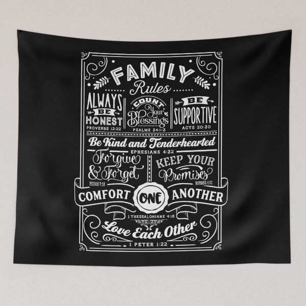 Item preview, Family Rules Phrases and sayings designed and sold by thepetcellar.