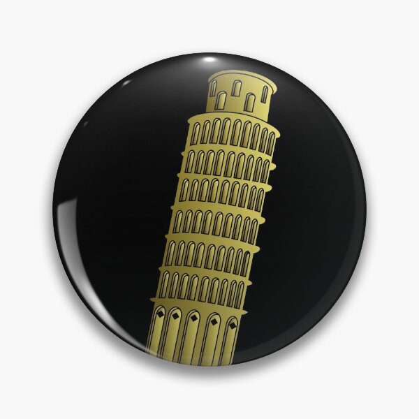 Item preview, Leaning Tower of Pisa Design gold designed and sold by Paula Helit.