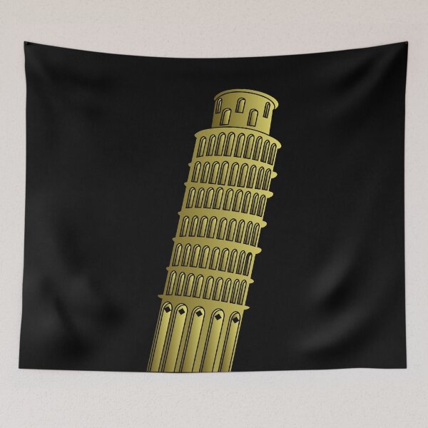 Item preview, Leaning Tower of Pisa Design gold designed and sold by Paula Helit.