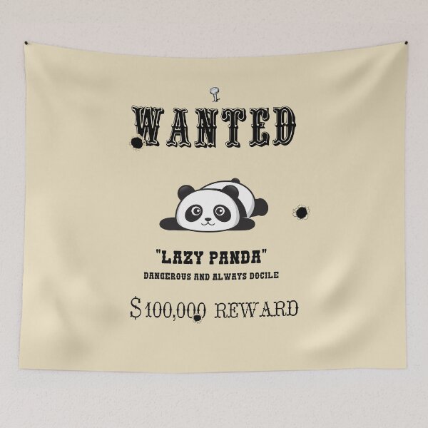 Item preview, Lazy Panda Wanted designed and sold by albix81.