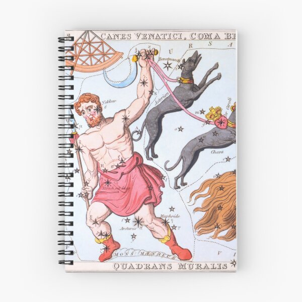 Item preview, Antique Constellation Map of Bootes, Canes Venatici, Coma Berenices, Quadrans Muralis designed and sold by VintageArchive.