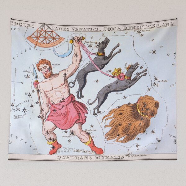 Item preview, Antique Constellation Map of Bootes, Canes Venatici, Coma Berenices, Quadrans Muralis designed and sold by VintageArchive.