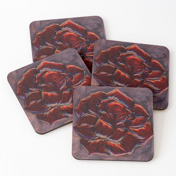 Item preview, Embossd Copper Red Rose Bloom designed and sold by Marcella Chapman.