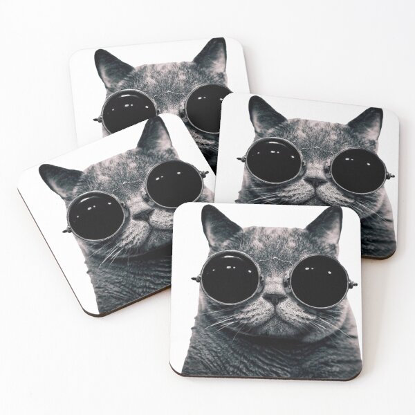 Item preview,  cute cat wearing glasses designed and sold by Jesar.