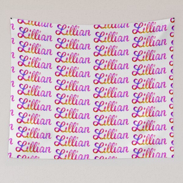 Item preview, Pretty Lillian girls name multi-color design designed and sold by ComicKitsch.
