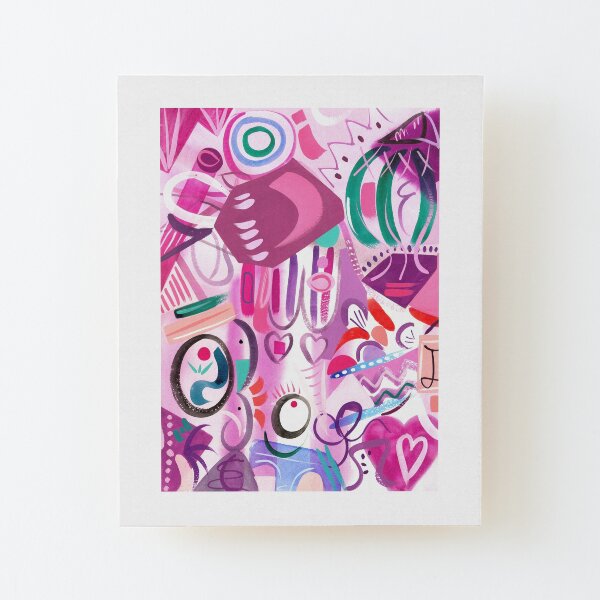 Pink Interior lll Art Print Wood Mounted Print