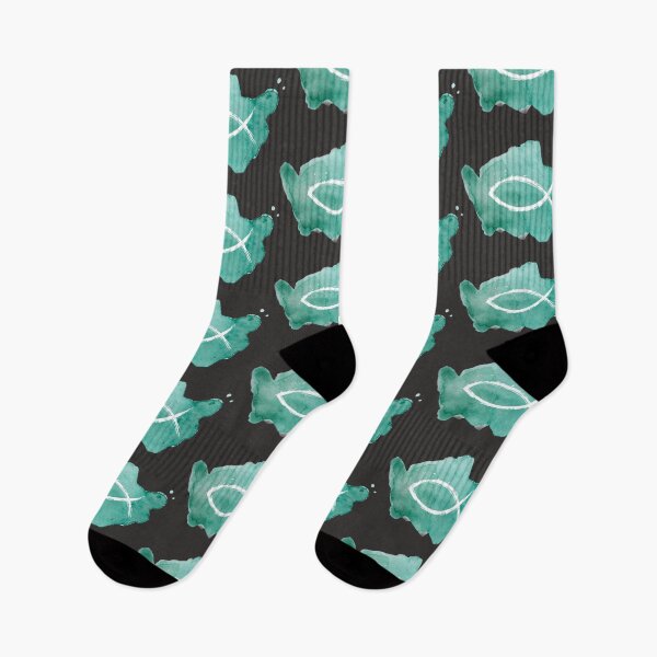 Item preview, christian fish watercolor design designed and sold by aurorassadprose.