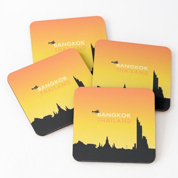 Item preview, Bangkok City Skyline Art - Thailand Gift designed and sold by PilgrimageShop.