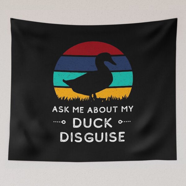 Artikelvorschau, Fragen Sie mich nach meinem Duck Disguise Fun Retro entworfen und verkauft von Emerg-Apparel.