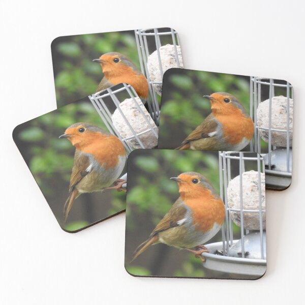 Item preview, Robin on a bird feeder designed and sold by Gaynor-dI.