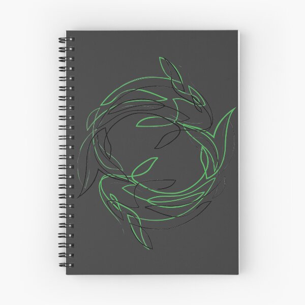 Item preview, Dos peces negros y verdes designed and sold by WorkingWhatnot.