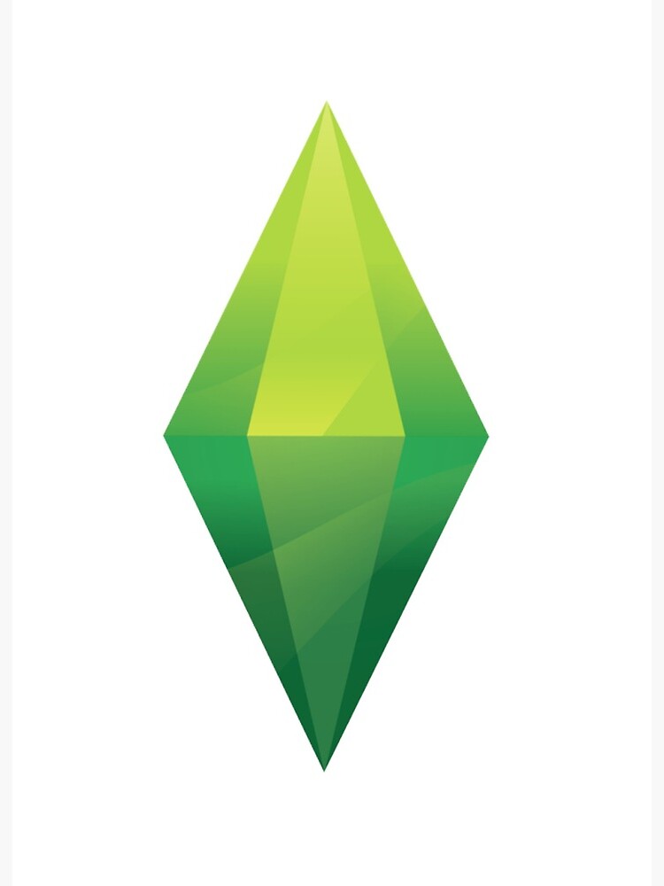 Cívico incidente blanco como la nieve Lámina rígida «Sims 4 diamante verde» de Hellomydesign | Redbubble