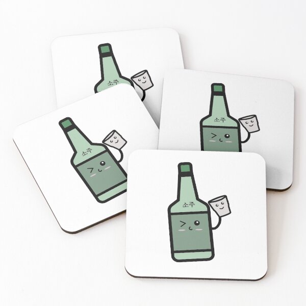 Item preview, Cute Soju Funny Drinking Korean Birthday Black designed and sold by RainbowPandas.