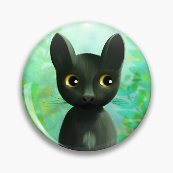 Item preview, Cute black cat in tropical garden designed and sold by Britta Glodde.