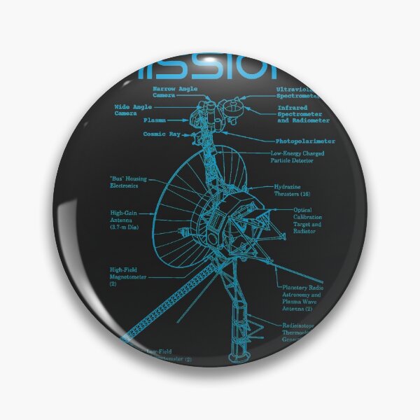 Item preview, NASA Schematic Voyager 1 2 prodes Outer Space Exploration designed and sold by XDelta.
