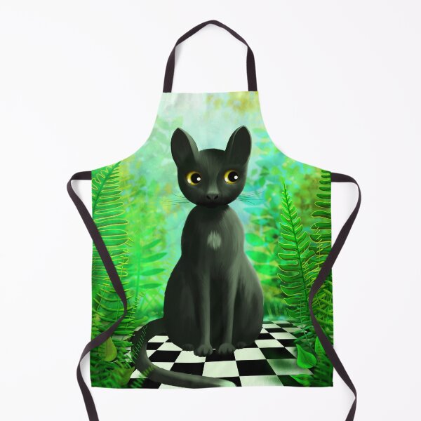 Item preview, Cute black cat in tropical garden designed and sold by Britta Glodde.