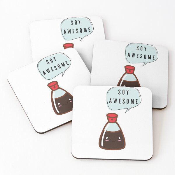 Item preview, Soy Awesome, So Awesome Food Pun White designed and sold by GoodMoodFood.