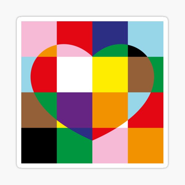 Rainbow Heart Sticker