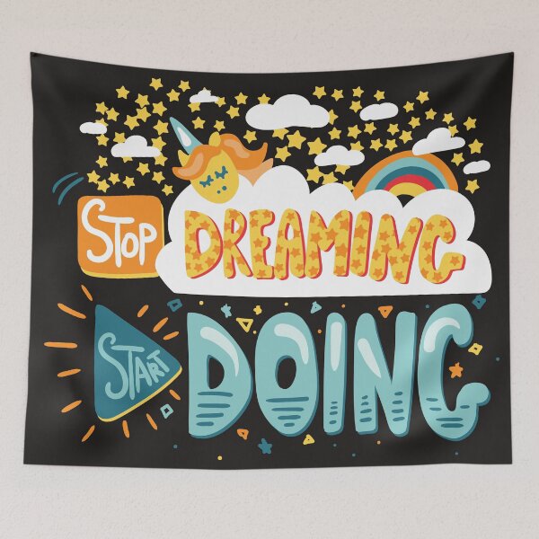 Item preview, stop dreaming start doing text design designed and sold by aurorassadprose.