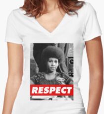 R.E.S.P.E.C.T. Women's Fitted V-Neck T-Shirt