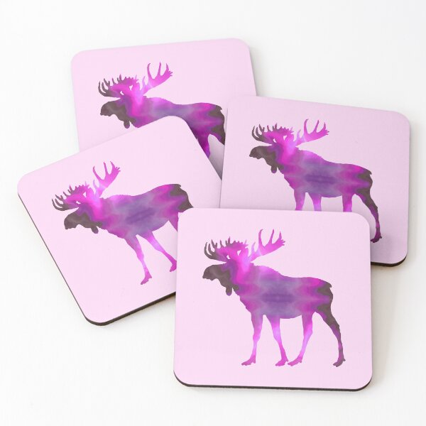 Item preview, Dark Pink Galaxy Moose  designed and sold by FaithAndForest.