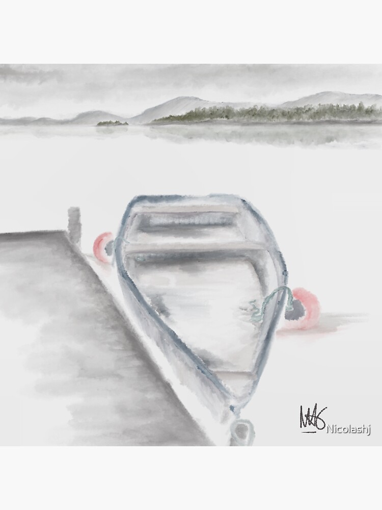 "Downeast Dockside Molasses Pond, Maine" Sticker for Sale by