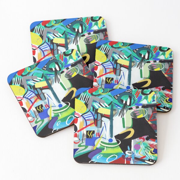 Item preview, Abstract Retro Interior Art Print designed and sold by lisavrobinson.