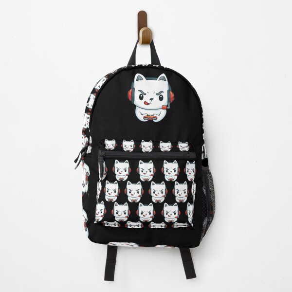 Item preview, Cute White Cat Gamer Playing Video Games designed and sold by MadMando.