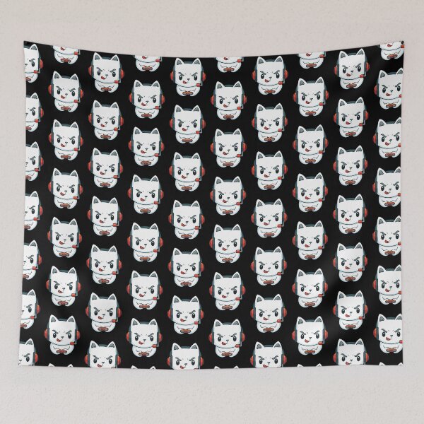 Item preview, Cute White Cat Gamer Playing Video Games designed and sold by MadMando.