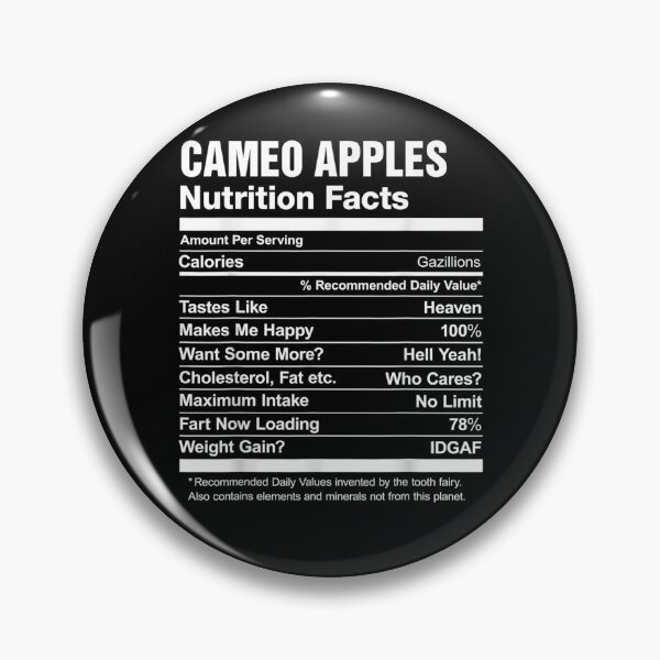 Cameo Apples Valeur nutritive drôle Badge