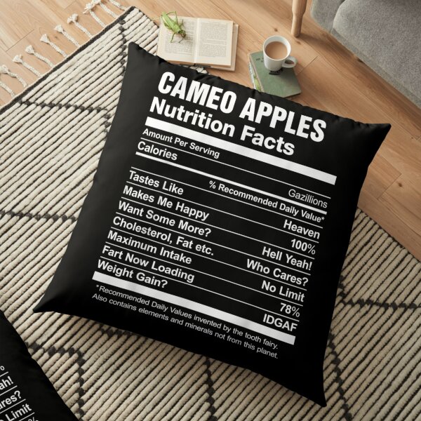 Cameo Apples Valeur nutritive drôle Coussin de sol