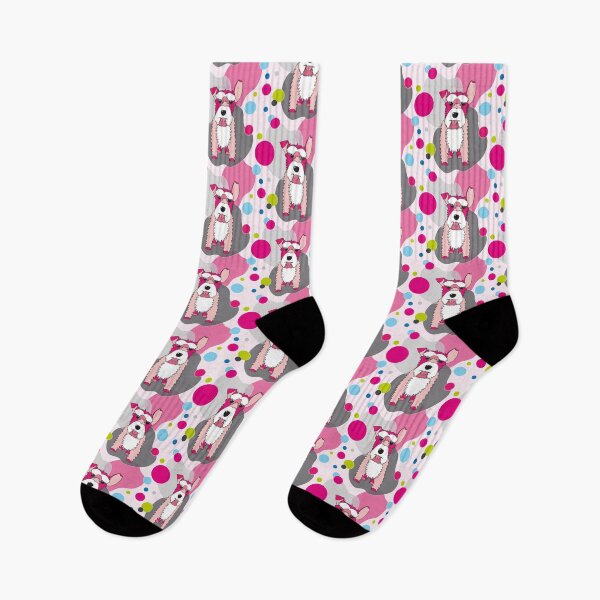 Item preview, Schnauzer One Ear Up No3 - Pink - Gray - Blue - Green designed and sold by SterreStudio.