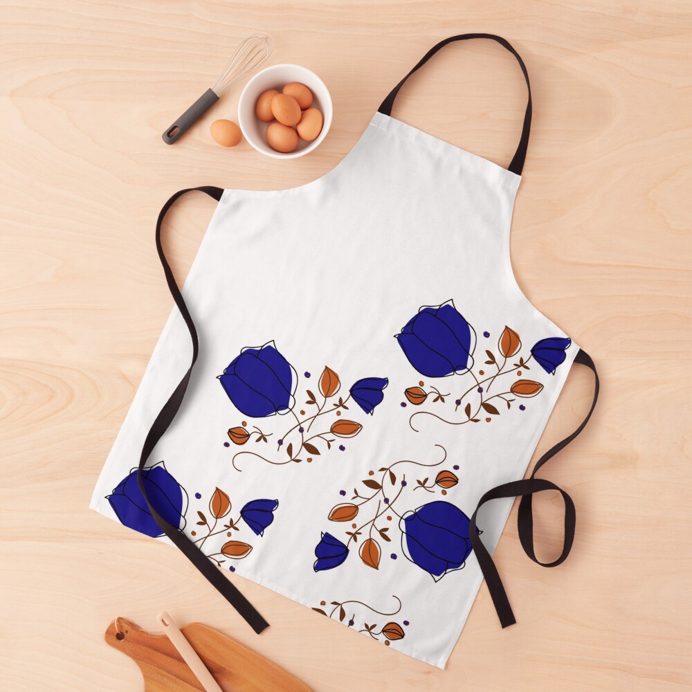 Indigo Flowers Apron