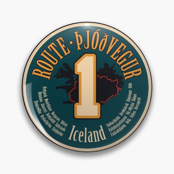 Item preview, Iceland Route 1 Travel Sticker + T-Shirt designed and sold by ROADTROOPER.