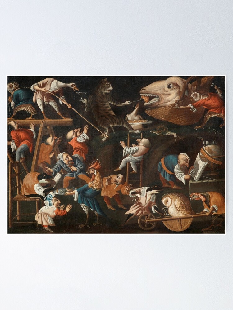 Thumbnail 1 von 3, Poster, Animals and goblins vintage medieval art designt und verkauft von Geekimpact.