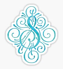 Watercolor Monogram S Sticker