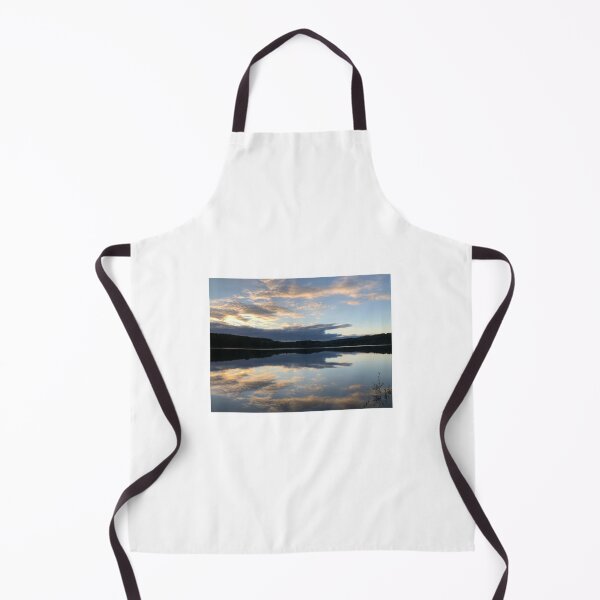 Item preview, Fewston Reservoir Tiger Striped Skyline mirrored upon the waters surface designed and sold by HiddenGemsPics.