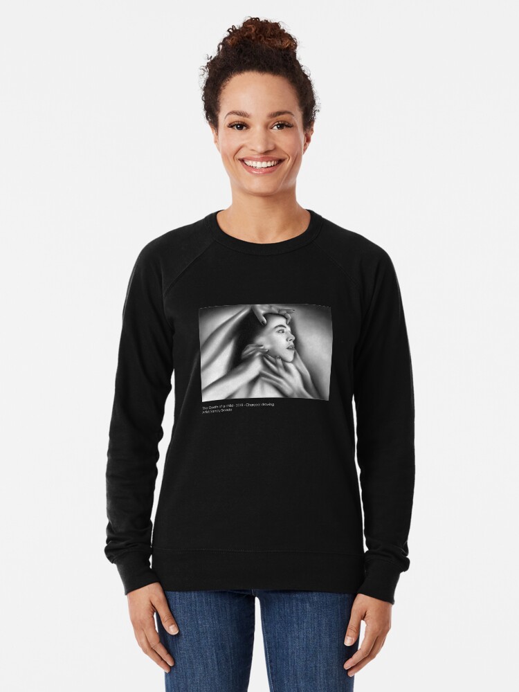Alternate view of Death of a child (Charcoal drawing) Lightweight Sweatshirt