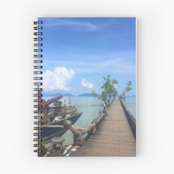 Item preview, Long Wood Bridge Into The Ocean Under Blue Sky designed and sold by Travelforever.