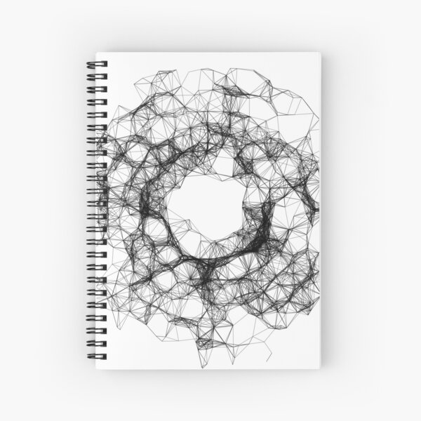 Circular Disc Line Attraction Geometric Design Spiral Notebook