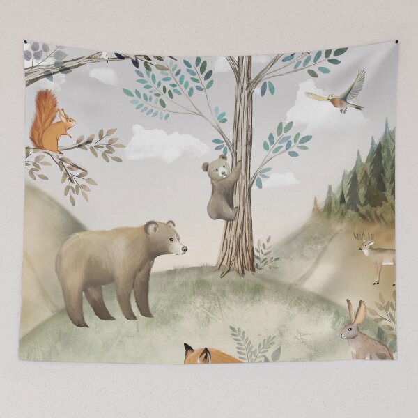 Item preview, Forest painting designed and sold by Petit Faon Prints.