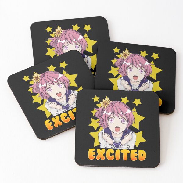 Item preview, Cute Anime Japanese Girl Manga Excited Face designed and sold by perfectpresents.