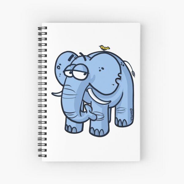 Elefante y pájaro Cuaderno de espiral
