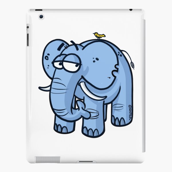 Elefante y pájaro Funda rígida para iPad